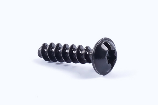 Pan head tapping screw with compound groove